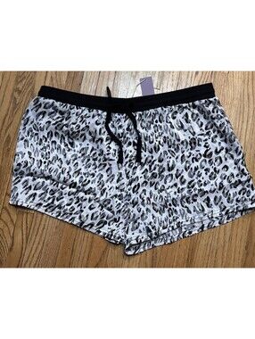 Satin PJ Bottoms Bare Necessities Soft Leopard Size L
